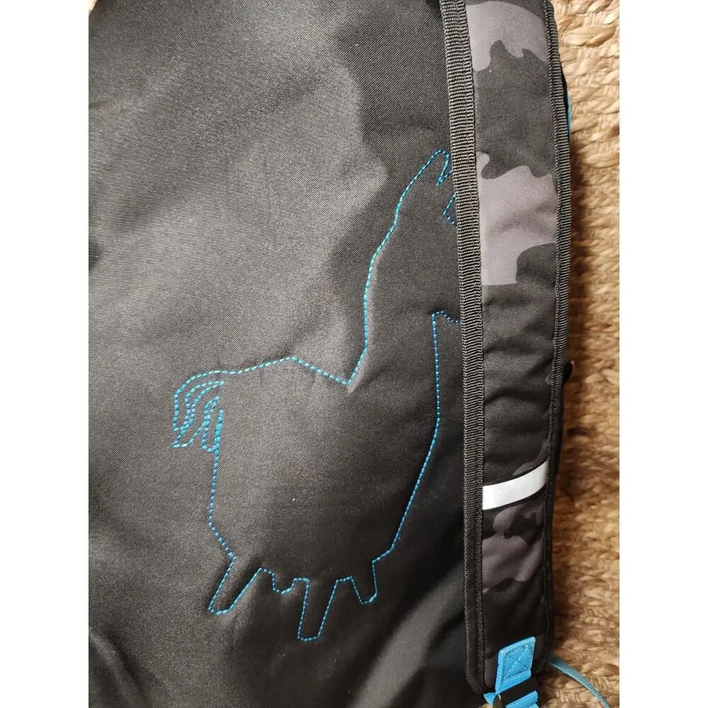 Fortnight Backpack Black And Blue Camo School Travel Vacation